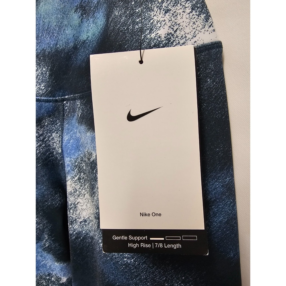 New with tags Nike One Womens Dri-Fit High Rise 7/8 leggings-blue size XS - Picture 6 of 12